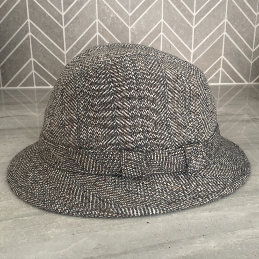 Dorfman Pacific Wool Blend Tweed Fedora Adult Dress Hat Size Large